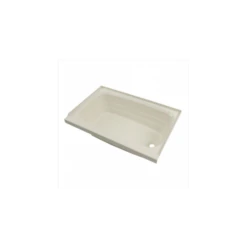 Lippert Components Better Bath 24" X 36" Parchment Right Hand Center Drain Bathtub