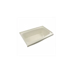 Lippert Components Better Bath 24" X 40" Parchment Right Hand Center Drain Bathtub