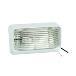 Bargman Compact White/Clear Porch Light