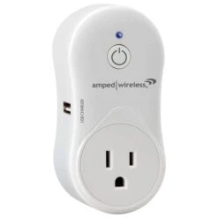 Digital Products International Amped Wireless WiFi Smart Plug Single Receptacle W/ USB