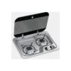 Dometic Stainless Steel 2 Burner Drop-In Cooktop W/ Glass Lid