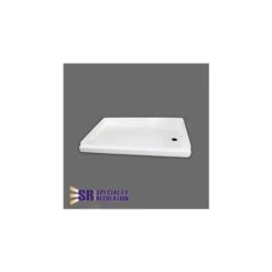 Specialty Recreation 24" X 32" White Right Hand Center Drain Shower Pan