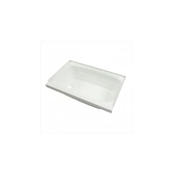 Mobile Outfitters 36" X 24" White Left Hand Drain Full Bathtub